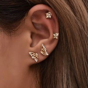 3 pc Butterfly earrings